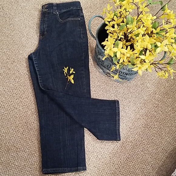 Nine West Denim - Nine West Size 8 Dark Denim Capri